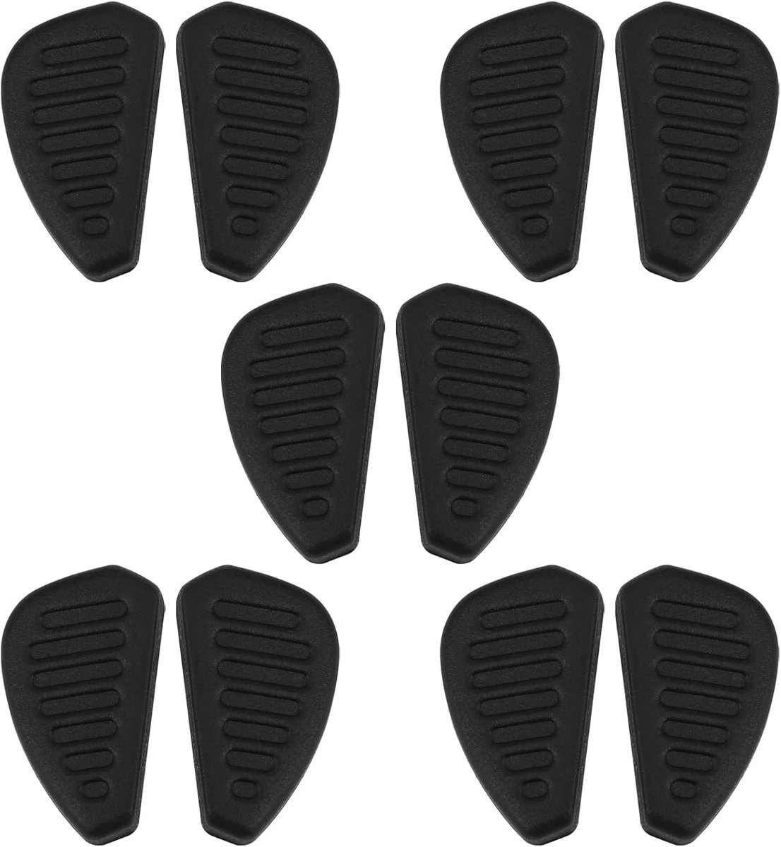 5 paar brillen siliconen neuspads slide-on 17x10mm push-in zwart compatibel met Nike bril - ShopVlot