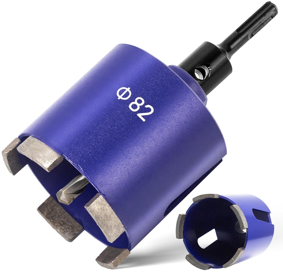 ITSOGOO 82mm Diamond Countersink Drill Bit with M16 SDS-Plus Adapter + Centering Drill + Eject Wedge,Turbo Drill Bit - ShopVlot