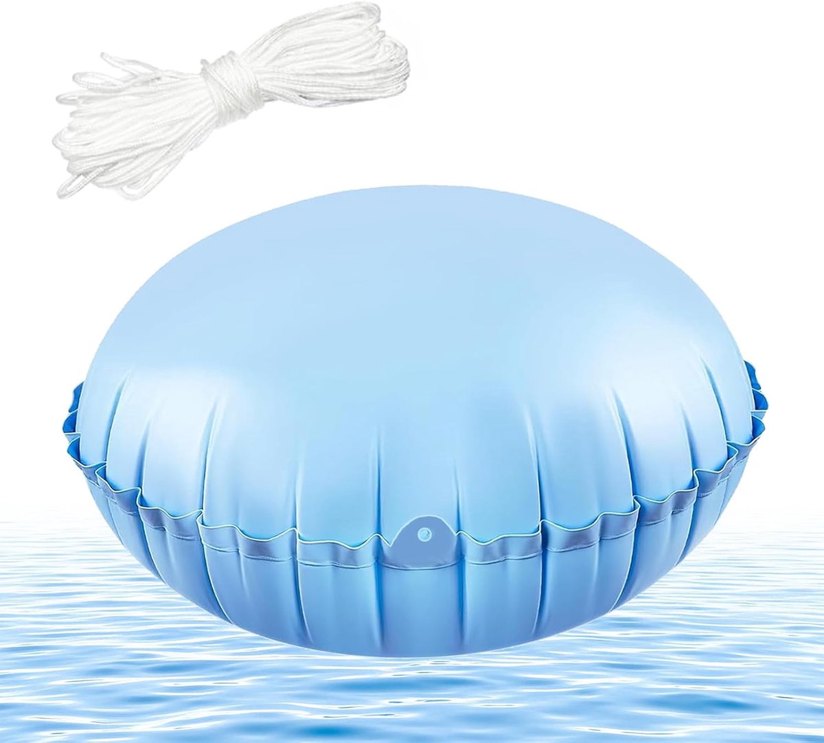 Zwembadkussen voor winterafdekking, 1,1 m x 1,1 m met 15 m touwen, luchtkussen - ShopVlot
