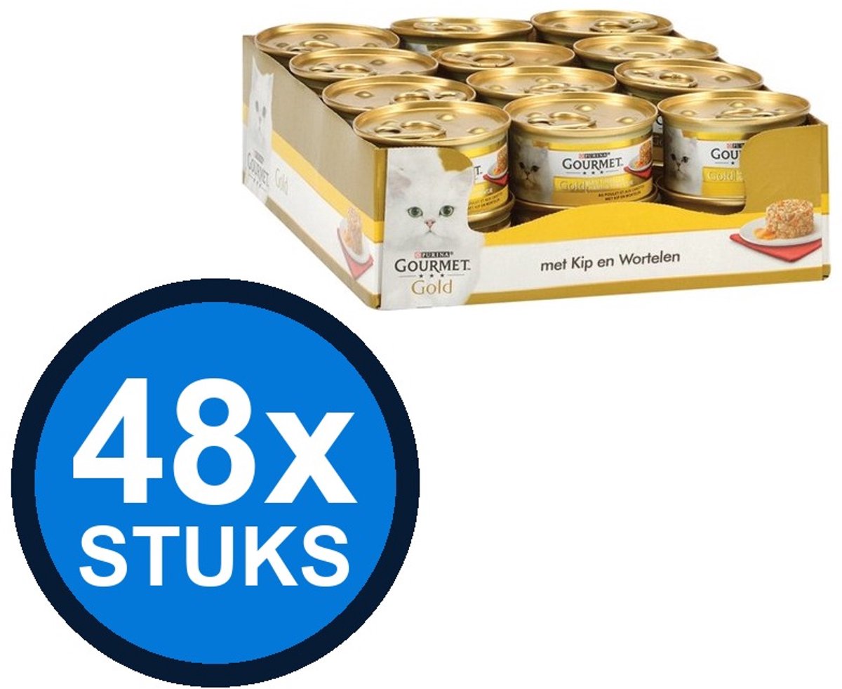 Gourmet Gourmet Gold - Hartig Torentje Kip & Wortel - Kattenvoer - 85g