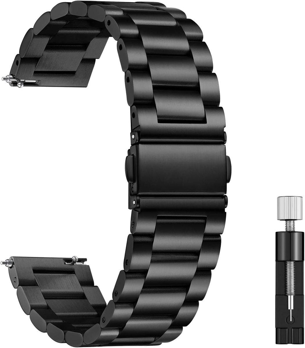 Watch Strap Stainless Steel Quick Release Replacement Strap for Women Men 14-24mm, 24mm - ShopVlot