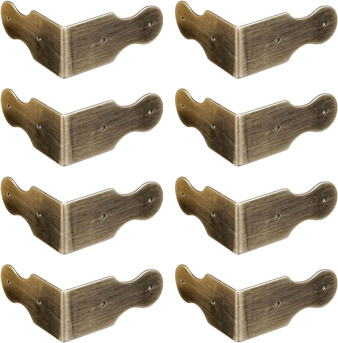 Vintage Box Corner Protectors, Brass Right Angle Protectors, Corner Brackets for Desk Edges, Table Jewelry Boxes - ShopVlot