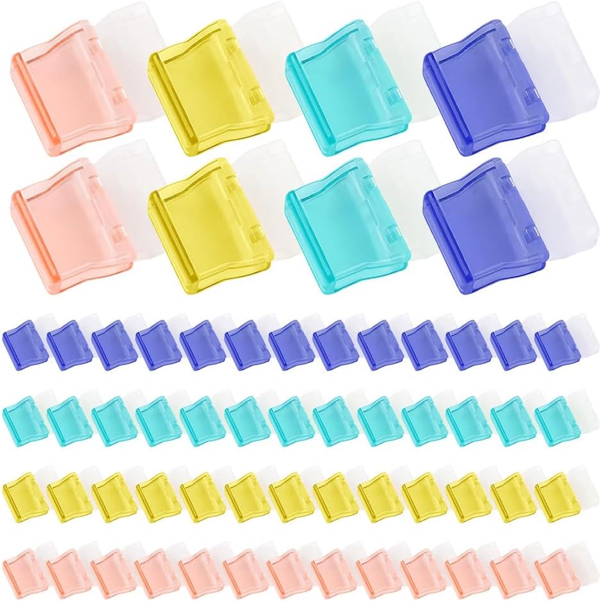 60 Pieces Transparent Multi-Purpose Clamps for Office and Study - ShopVlot