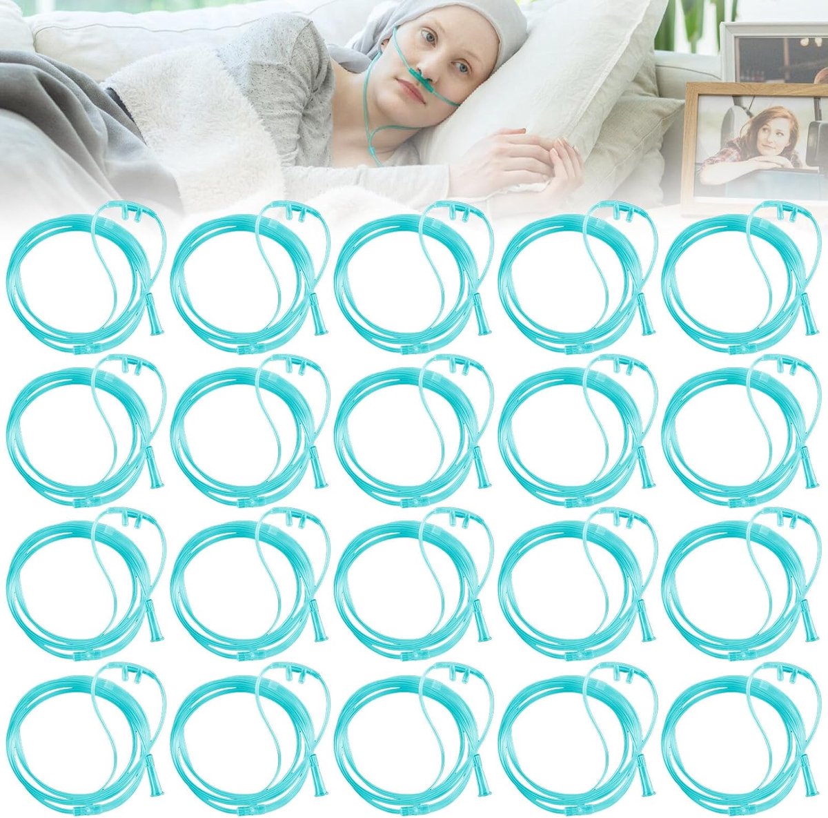 Pack of 20 Oxygen Goggles Nose Glasses Nasal Glasses for Oxygen Device Nose Glasses Silicone Oxygen Hose with 300 cm - ShopVlot