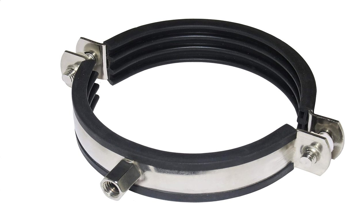 Rohrfiks-24 Stainless Steel Pipe Clamp V4A With Rubber Insert 50-56mm - ShopVlot