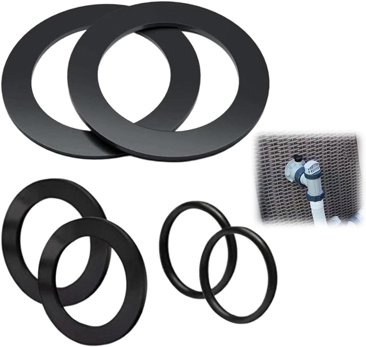 Filteraccessoires en pompen voor zwembaden en whirlpools, reserveafdichtingen, 6 stuks, 25076RP, afdichtringen 10745 - ShopVlot