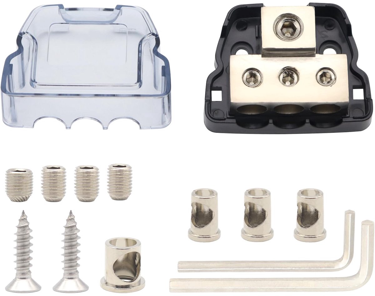 3-gang distribution block 50 mm²/25 mm² in 25 mm² or 16 mm² wire from connecting blocks 1 piece - ShopVlot
