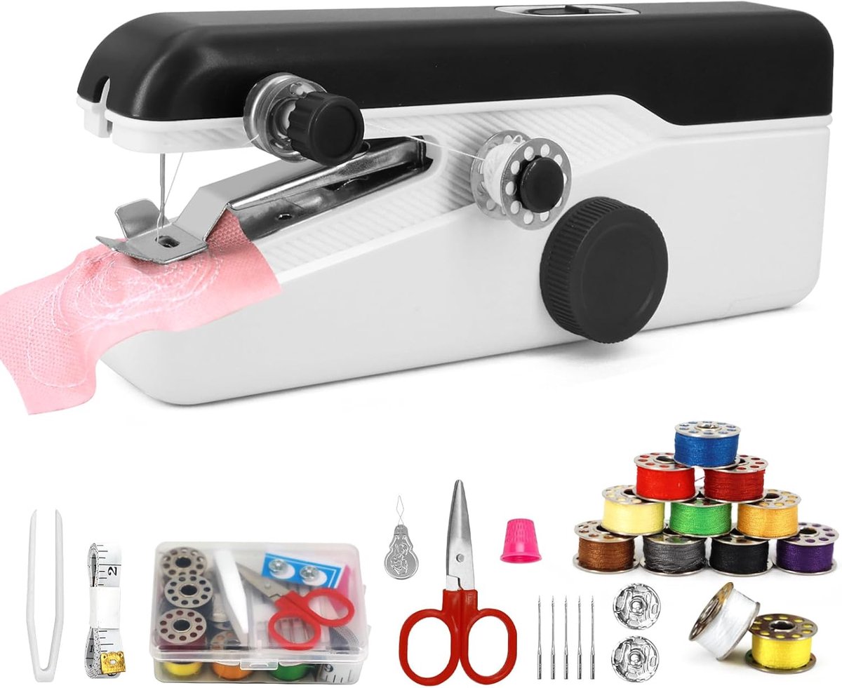 Handnaaimachine mini elektrisch - compact ontwerp - eenvoudig in gebruik - ideaal voor kleine reparaties - ShopVlot