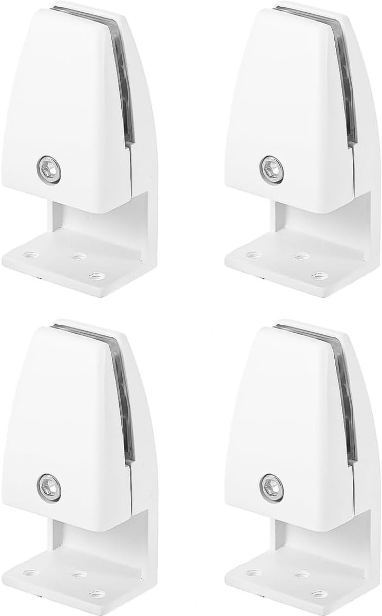 Bureau Scheidingswand Beugels 4 Stuks - Aluminium - Voor 3-20mm Dikte - Creëer Privacy - ShopVlot