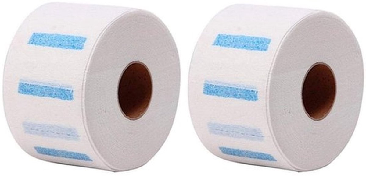 Nekstrip Wegwerp - 2 Rollen - Zelfklevend - Zacht Weefsel - 170 Tellen - 6,7 x 30 cm - Nekpapier