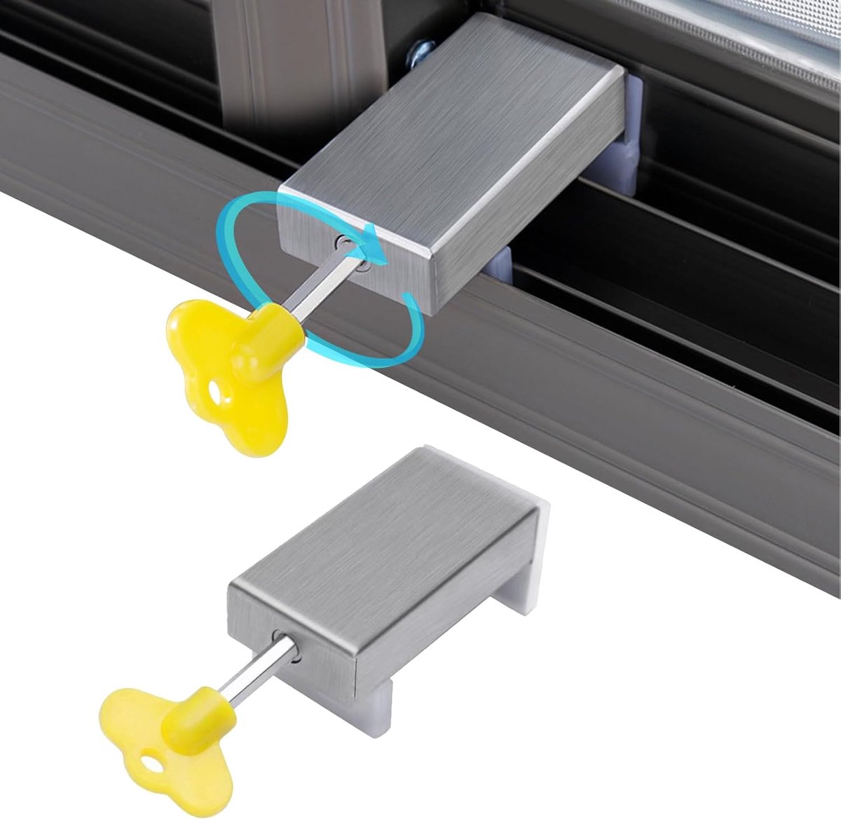 Sliding Window Locks - Kindveilige Raamsluiting - Verstelbaar met Sleutel - Bescherming tegen vallen en inbraak - ShopVlot