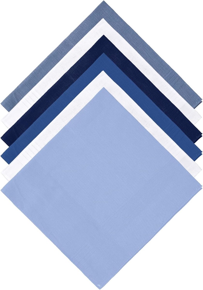 Zakdoeken voor mannen 40x40cm - zachte katoenen handkerchiefs - in effen kleuren - ShopVlot