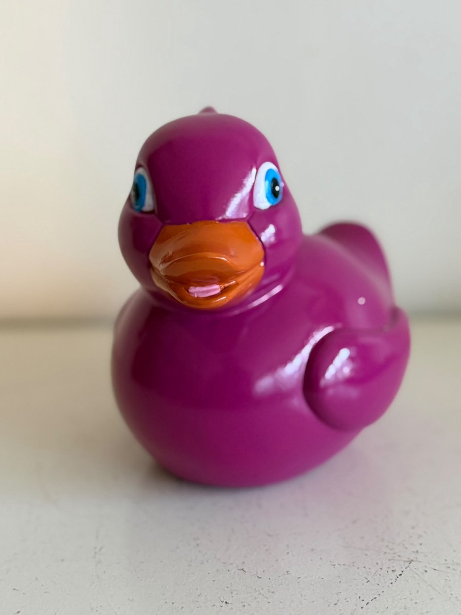 Goodyz - Decoratie - Dieren - Bad Eend - Badeend - S - 16cm lang- Fuchsia
