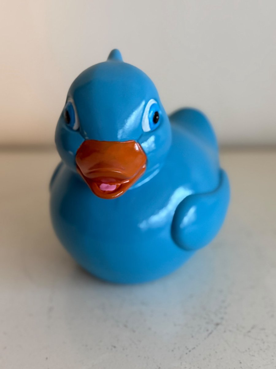 Goodyz - Decoratie - Dieren - Bad Eend - Badeend - S - 16cm lang- Blauw