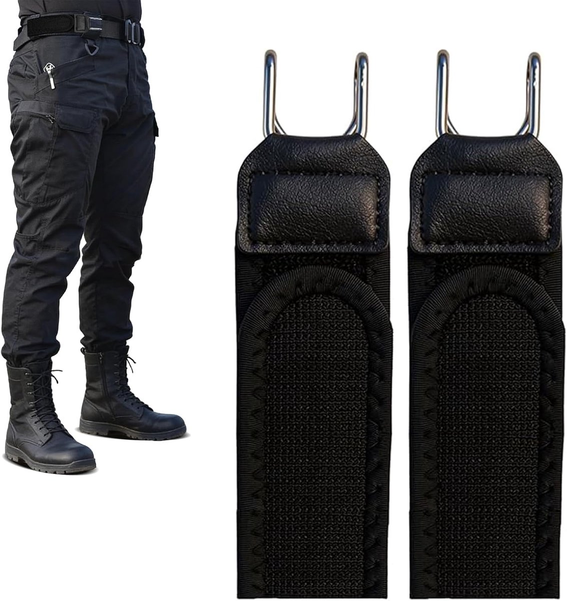 Riem zonder gesp, elastische gesploze riem voor heren en dames, verstelbaar met klittenbandsluiting, onzichtbare - ShopVlot