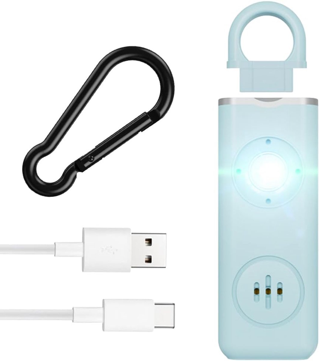 Pocket Alarm 130 dB - Upgrade Versie - Sleutelhanger met Stroboscoop - Persoonlijk Alarmsysteem voor Noodgevallen - ShopVlot