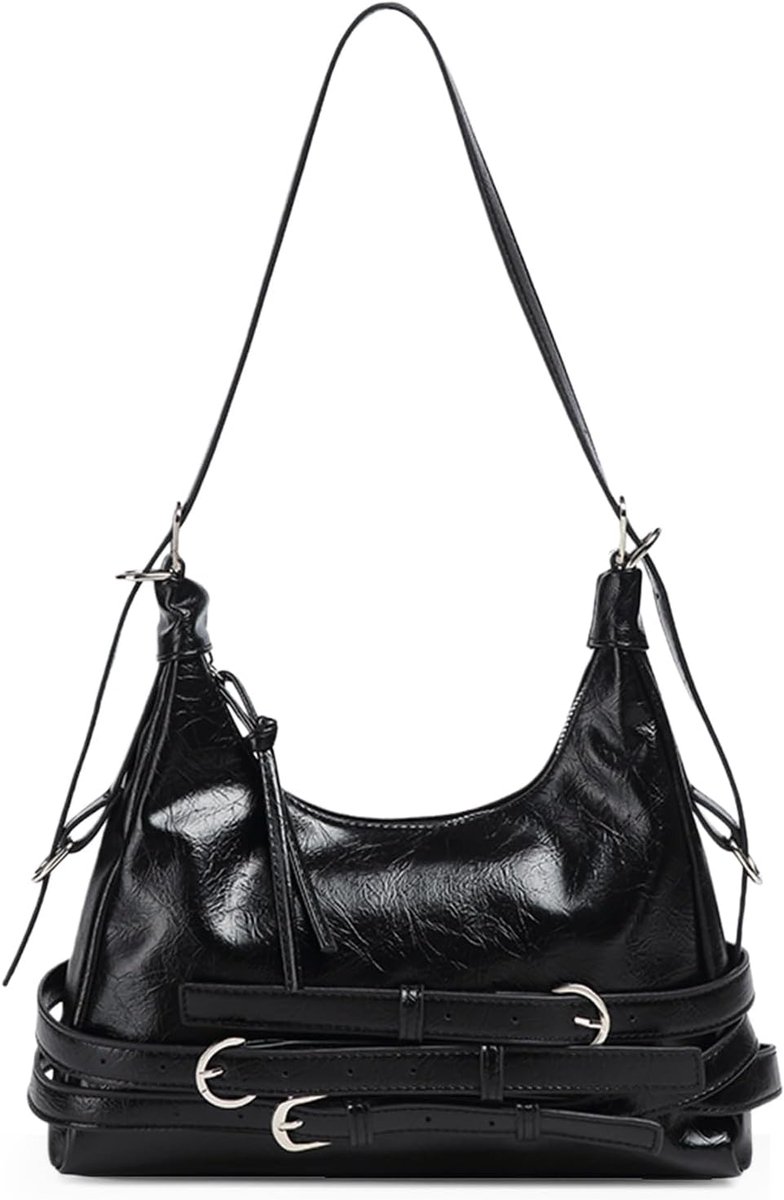 Schoudertas Y2K Handtas - Leren tas voor dames - Half maan hobo handtas - Ideaal voor dagelijks gebruik - ShopVlot