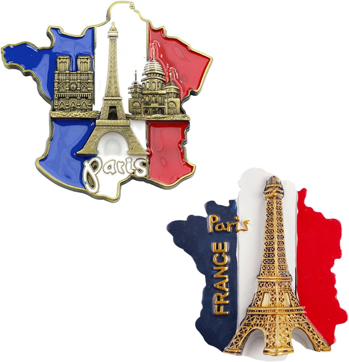 Magnetische koelkaststickers - Franse thema tegels - Creatief en driedimensionaal - Perfect voor decoratie - ShopVlot