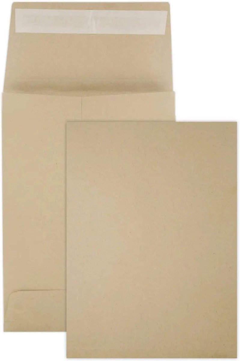 Gevouwen Enveloppen - Verzend Tassen - Documenten Versturen - Zijvouwen Voor Volume - C5 162x229mm - Bruin