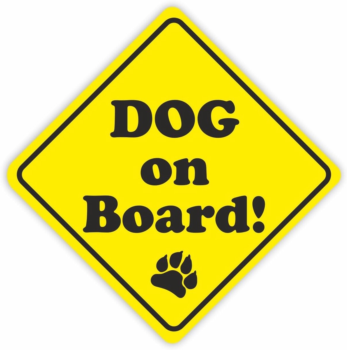Autosticker hond aan boord - 11 cm hoog - weerbestendig - perfect voor hondenliefhebbers - ShopVlot