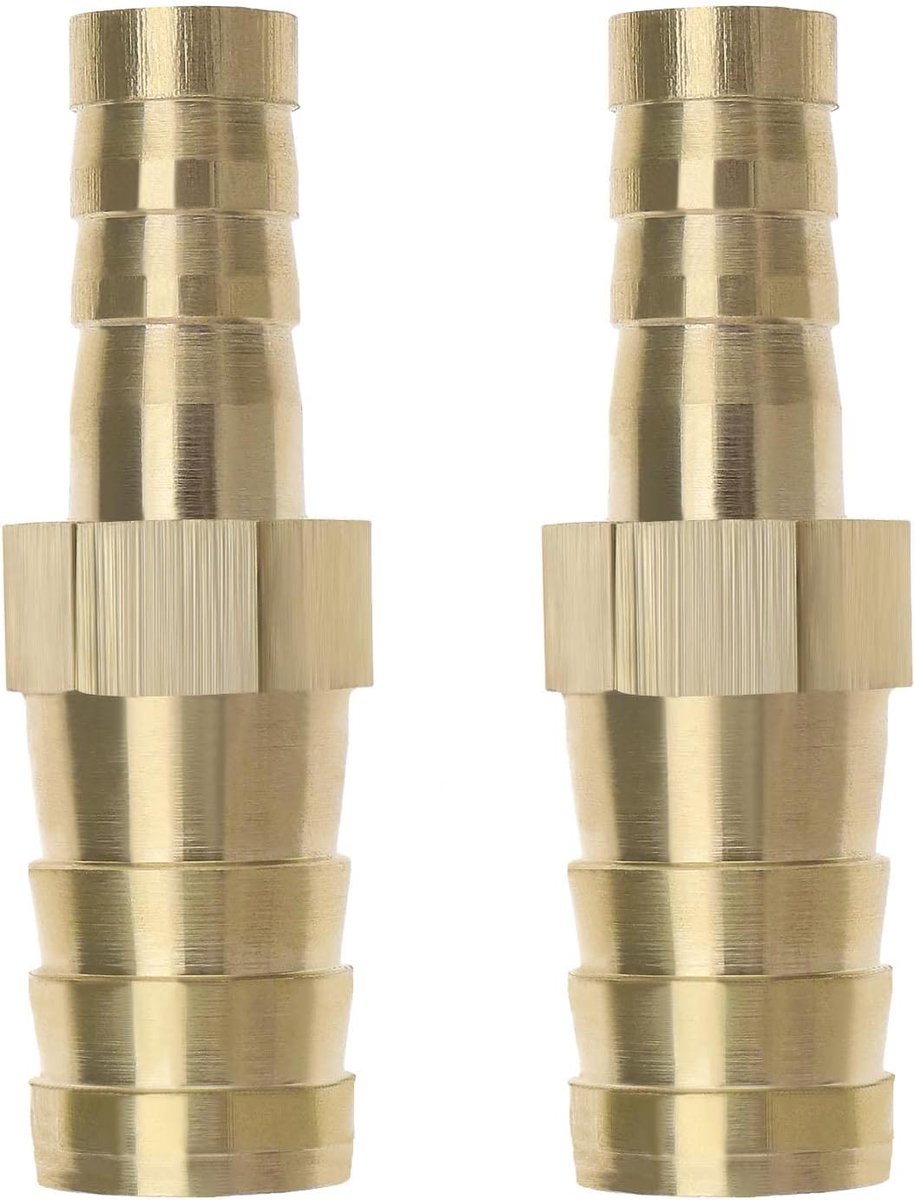 Hose Fitting Adapter 12mm naar 8mm - Messing - Corrosiebestendig - Voor snelle verbindingen - ShopVlot