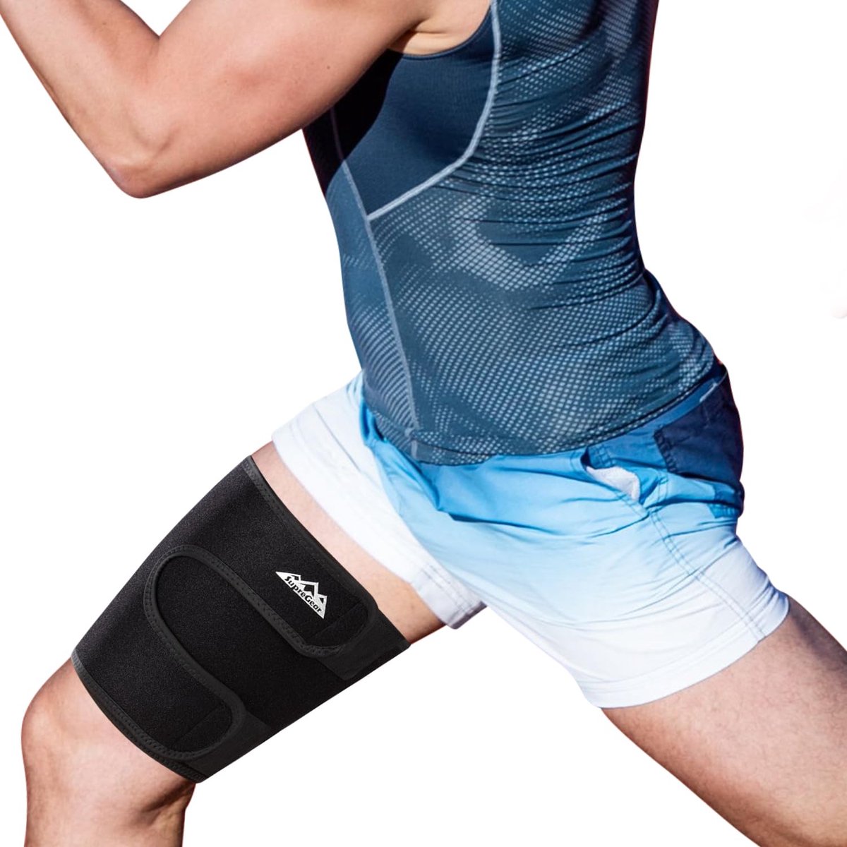 Dijbandage verstelbaar - neopreen - ademend - verhoogt bloedcirculatie - ShopVlot