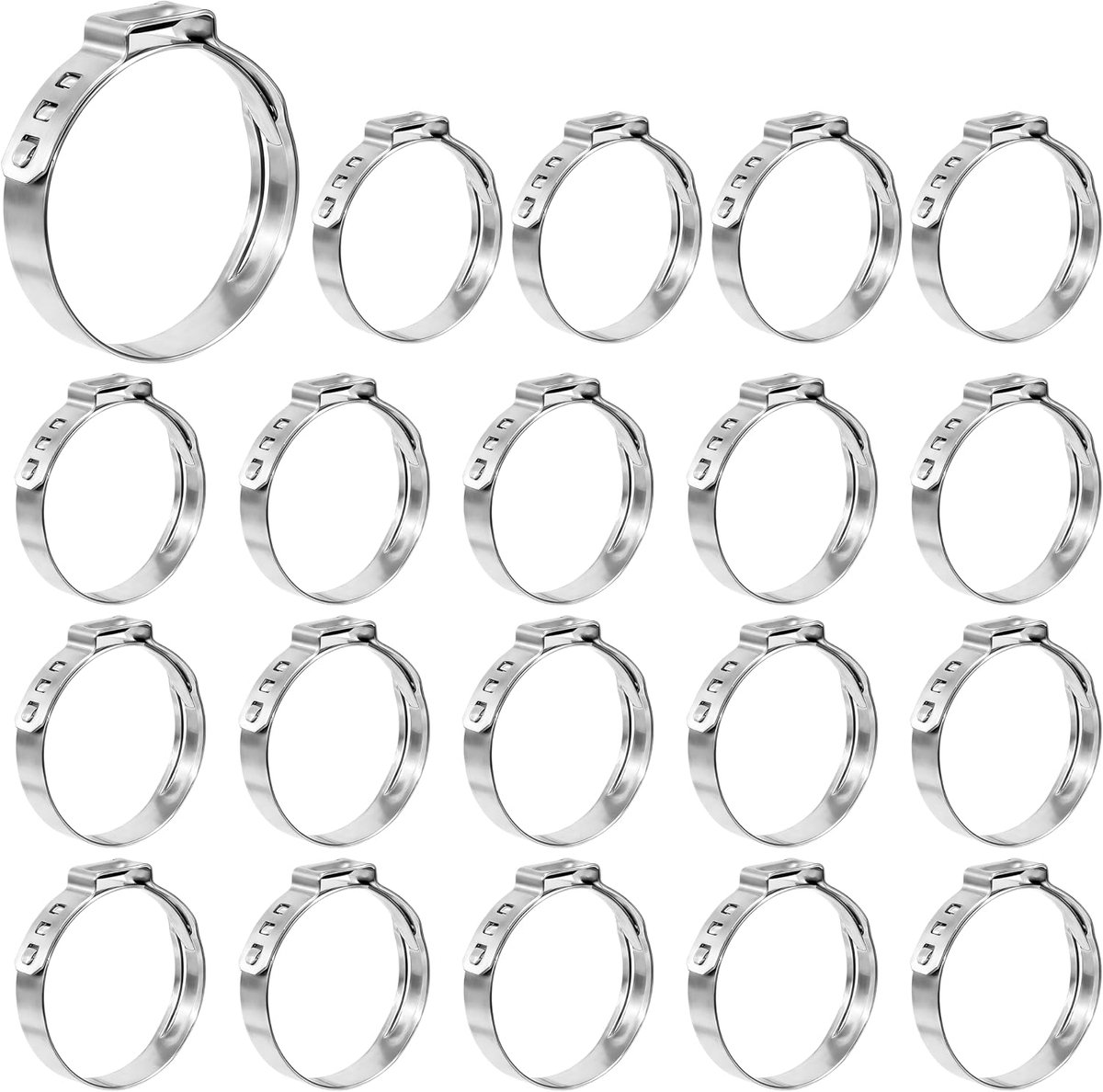 Hose clamps 25.4 - 28.6 mm - RVS stepless - 360° afdichting - Ideaal voor slangen - ShopVlot
