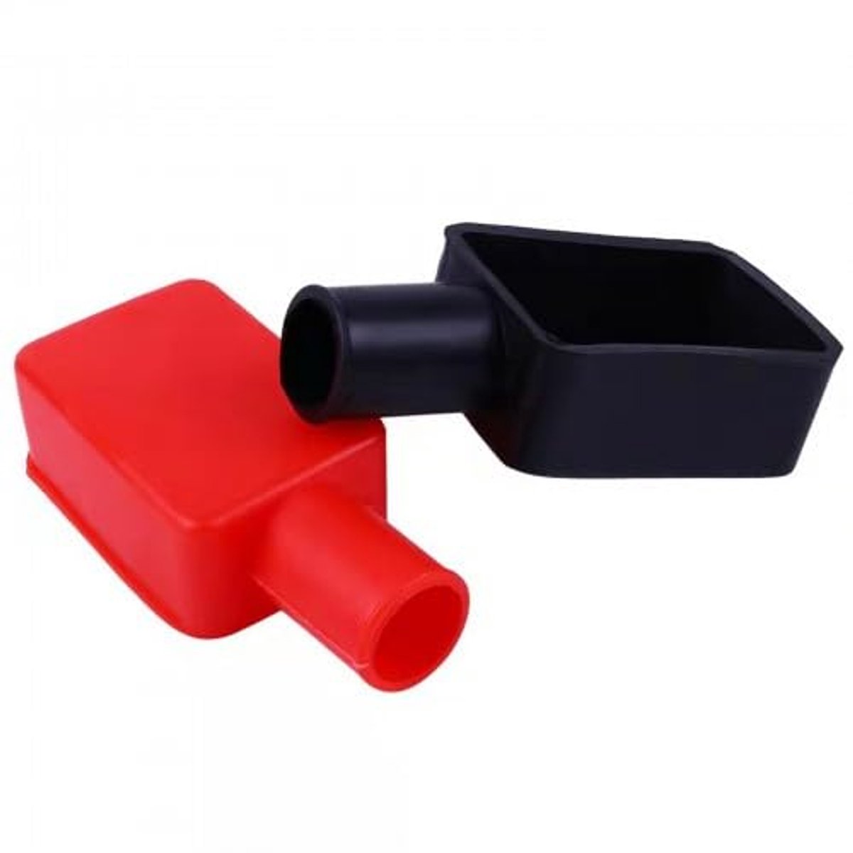 Accupoolafdekkingen set van 2 - pvc-rubber - kleurcodering voor plus- en minpool - beschermt tegen kortsluiting - ShopVlot