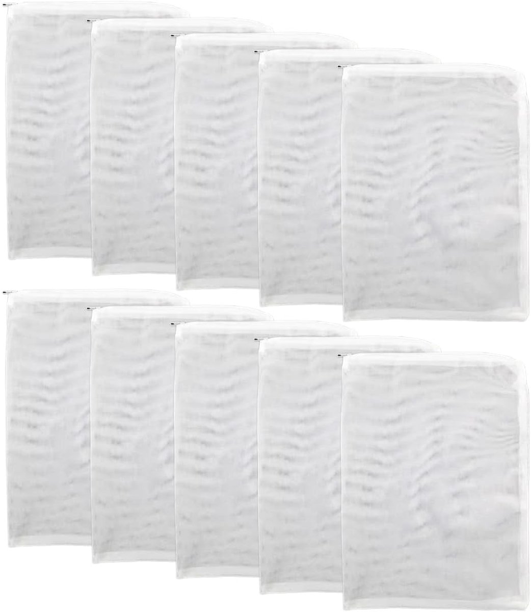 Herbruikbare netfilterzakken 15 x 20 cm - nylon met ritssluiting - voor efficiënte filtratie - 10 stuks - ShopVlot
