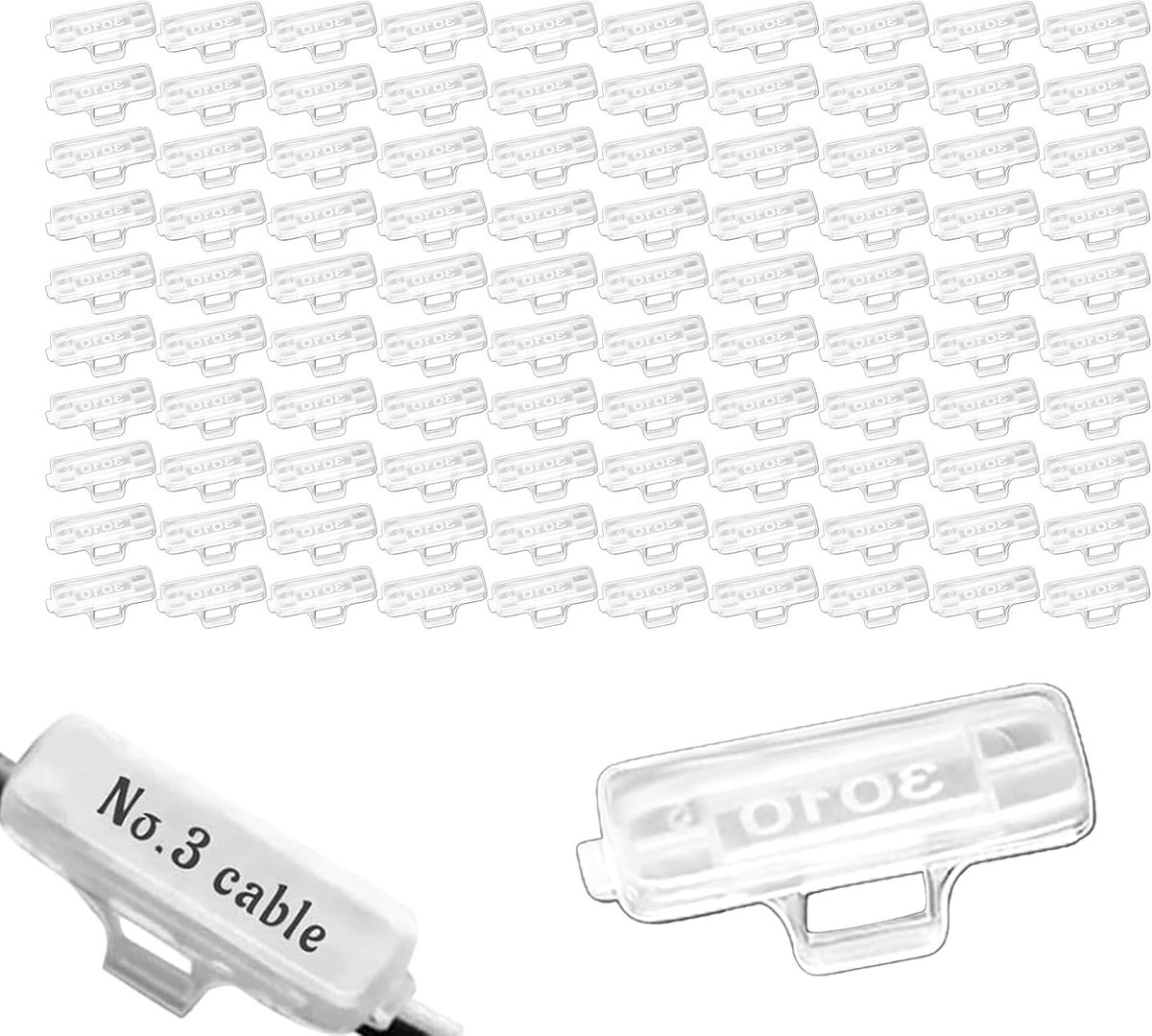 Kabelmarkering set 100 stuks - transparant PVC - waterdicht en herbruikbaar - ideaal voor kabelsortering - ShopVlot