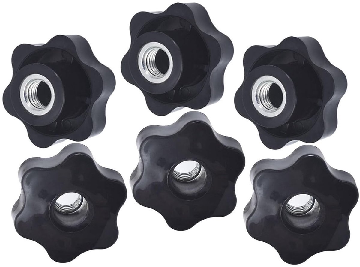 Star grip moeren M8 - kunststof - ergonomisch ontwerp - snel en eenvoudig te bevestigen - ShopVlot