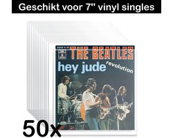 Pinguïn Records Singles Buitenhoezen voor 7 inch Vinyl – 50 stuks – VinylCare Essential ShieldSleeve – Vinyl hoes geschikt voor 7" Vinyl en 45 Toeren Singletjes – Beschermhoezen voor Singletjes – Buitenhoezen – Transparant – Polyethyleen – 100 Micron