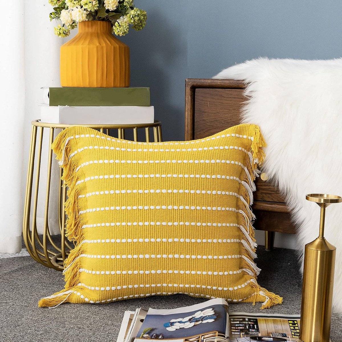 Kussenhoezen 45 x 45 cm - Geweven Katoen - Boho Tassels - Wasbaar voor woonkamer - ShopVlot