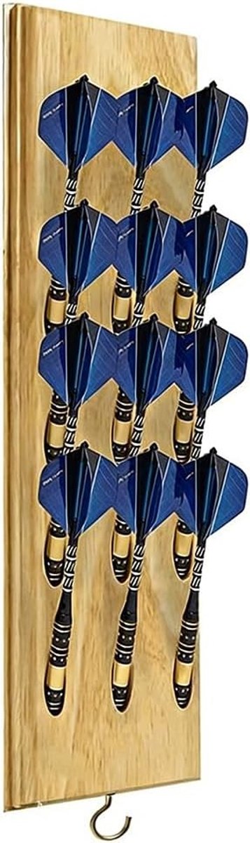 Houten Dart Houder voor 12 Darts - Wandmontage voor Stalen en Zachte Darts - Dart Accessoires en Opberging