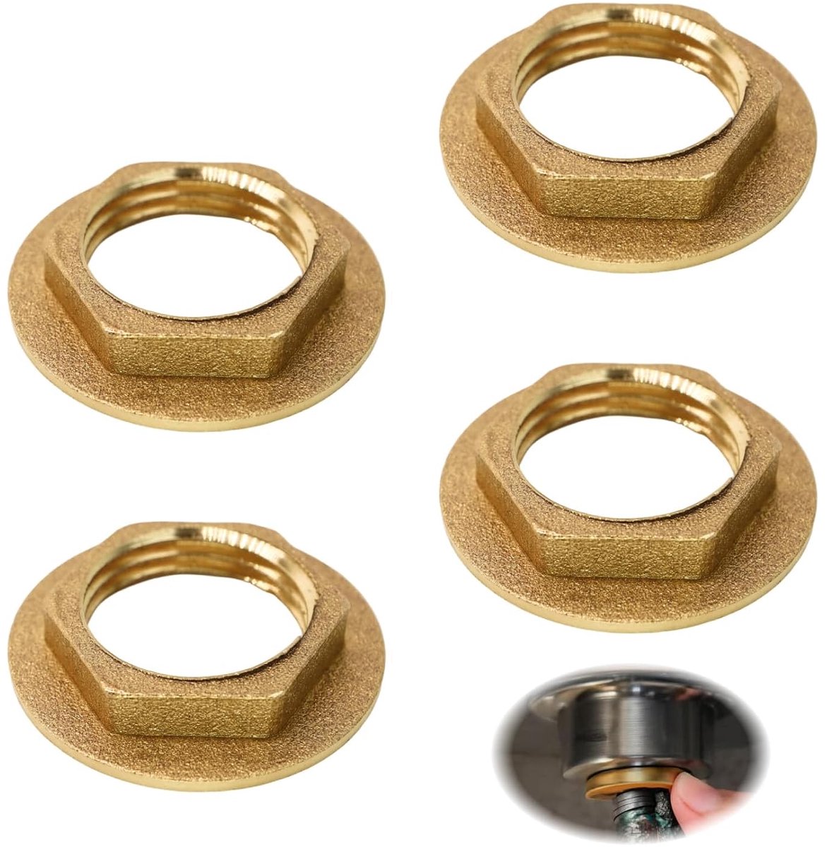 Flensmoer 1/2 inch - messing - hoge stabiliteit - ideaal voor sanitaire toepassingen - ShopVlot