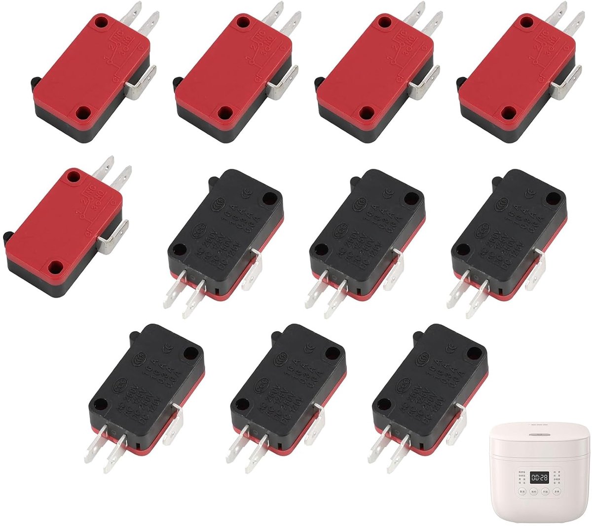 Microschakelaars V-16-1C25 - SPDT pin-knop-type - 16 A 250 VAC - betrouwbare schakelaar voor elektronica - ShopVlot
