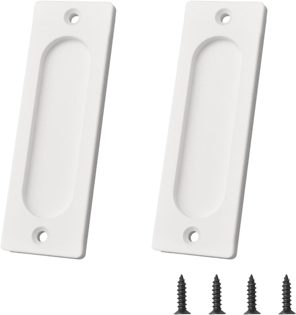 Rechthoekige Ingebouwde Deurgreep 10CM - Wit Aluminium - Modern Design - Ideaal voor Schuifdeuren - ShopVlot