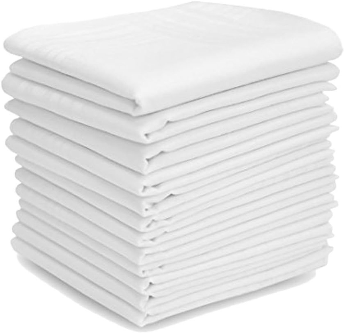 Herenzakdoeken 44x44cm - 100% katoen - 12-pack - ideaal voor dagelijks gebruik - ShopVlot