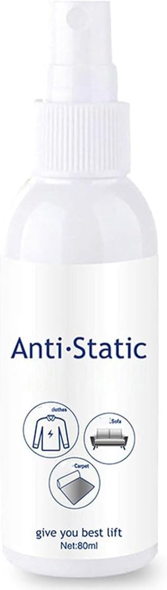 Anti-statische spray 80 ml - voor kleding en meubels - voorkomt statische elektriciteit - veilig en natuurlijk - ShopVlot