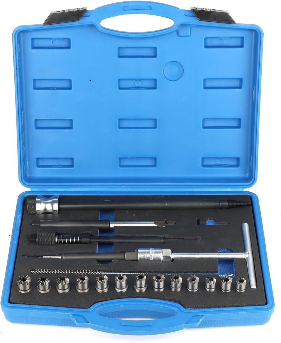 Injectoren set 21-delig - staal - gloeibougies en reinigingsset - effectieve reiniging - ShopVlot