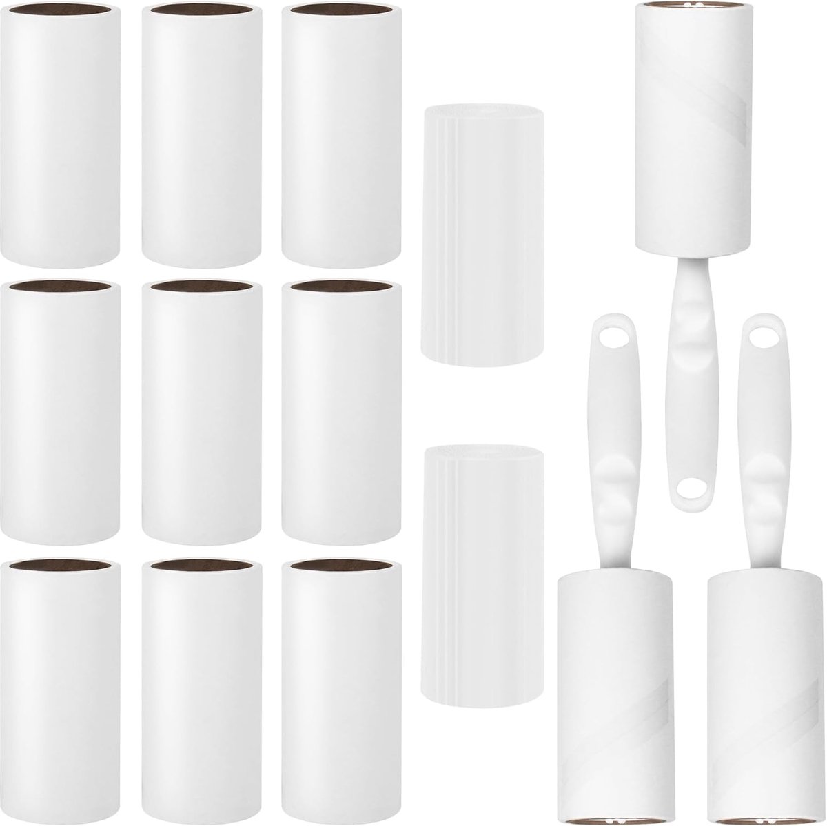 Lint roller set 17-delige set - extra sterke rolletjes - 720 vellen - ideaal voor dierenharen en stof - ShopVlot