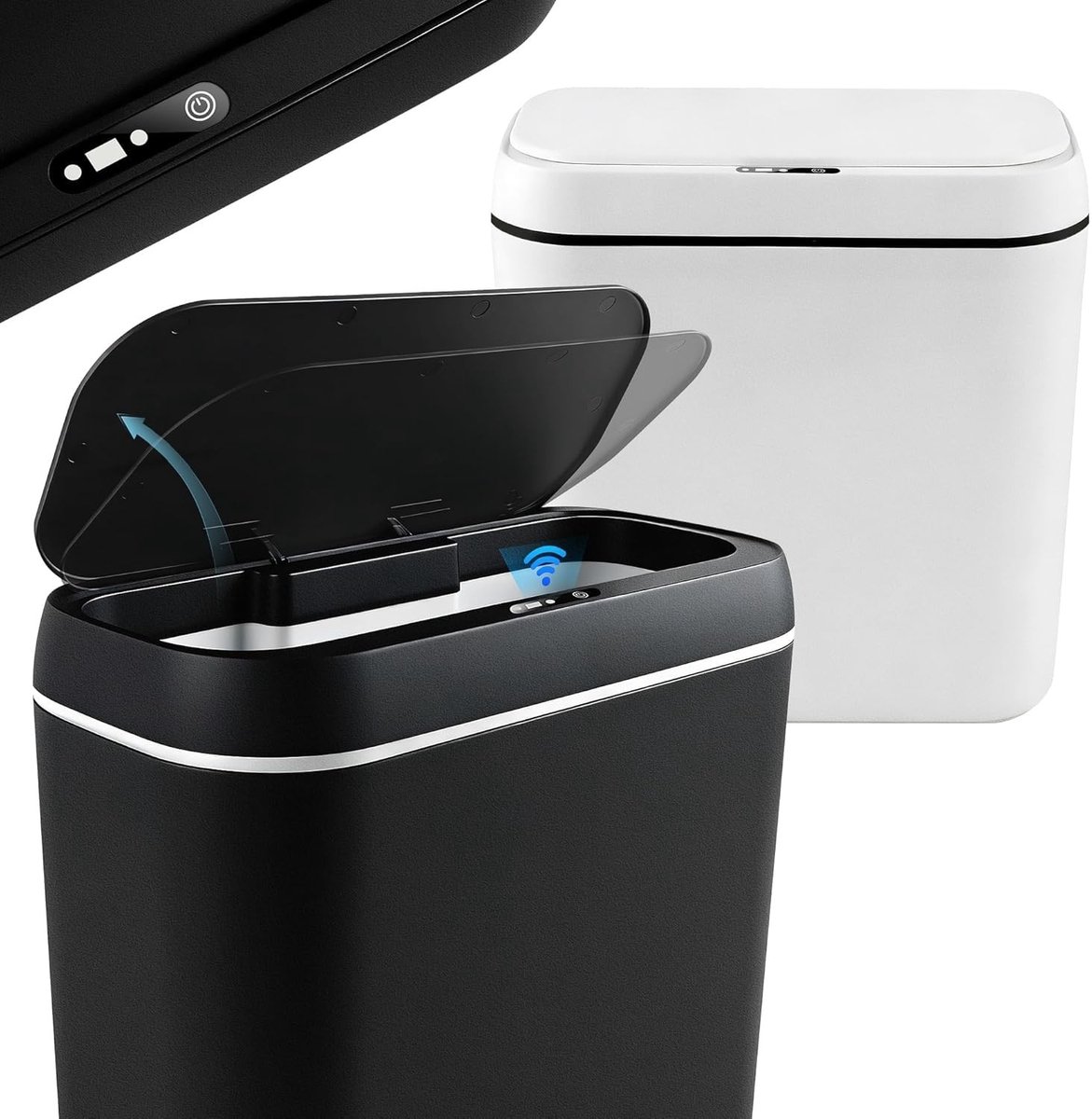 Automatische Afvalemmer - Zwart - 15 l - Met Sensor en Stille Elektrische Deksel - Voor Keuken, Badkamer en Kantoor