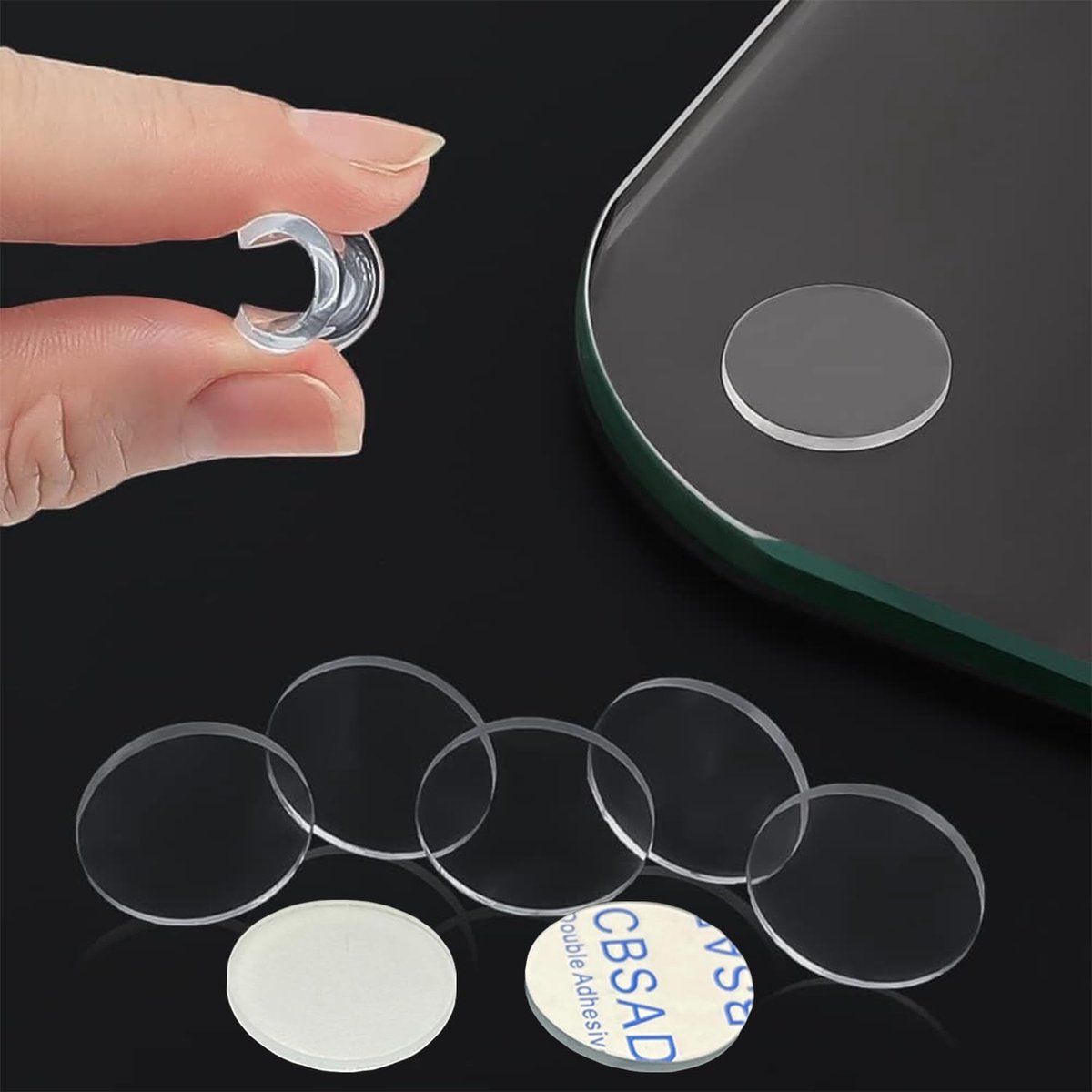 Antislip Pads 27 mm - Transparant - PVC Weichgummi - Ideaal voor glazen tafels - ShopVlot