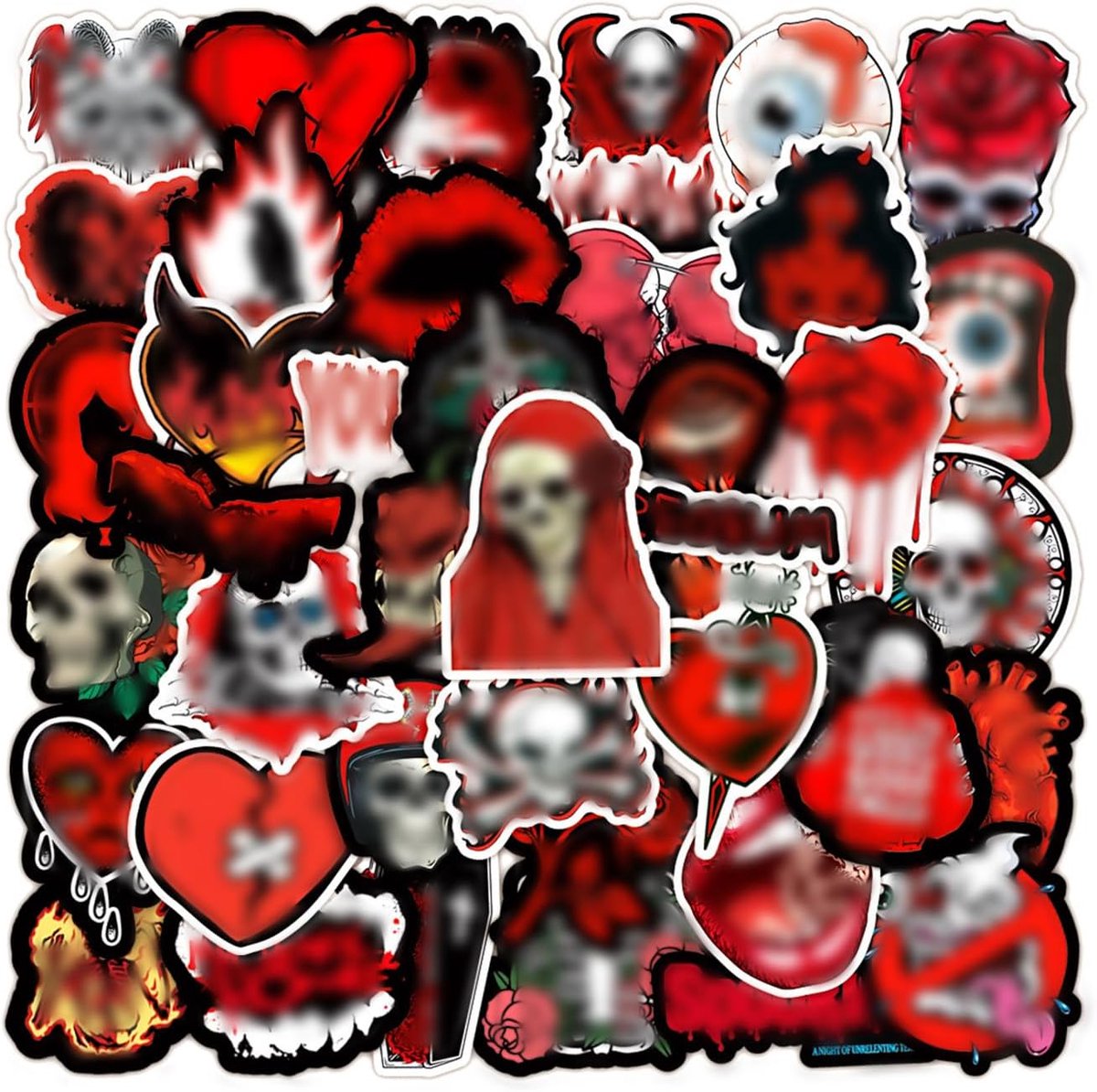 Graffiti-stickers 50 vellen - duurzame pvc - waterdicht - perfect voor skateboards - ShopVlot
