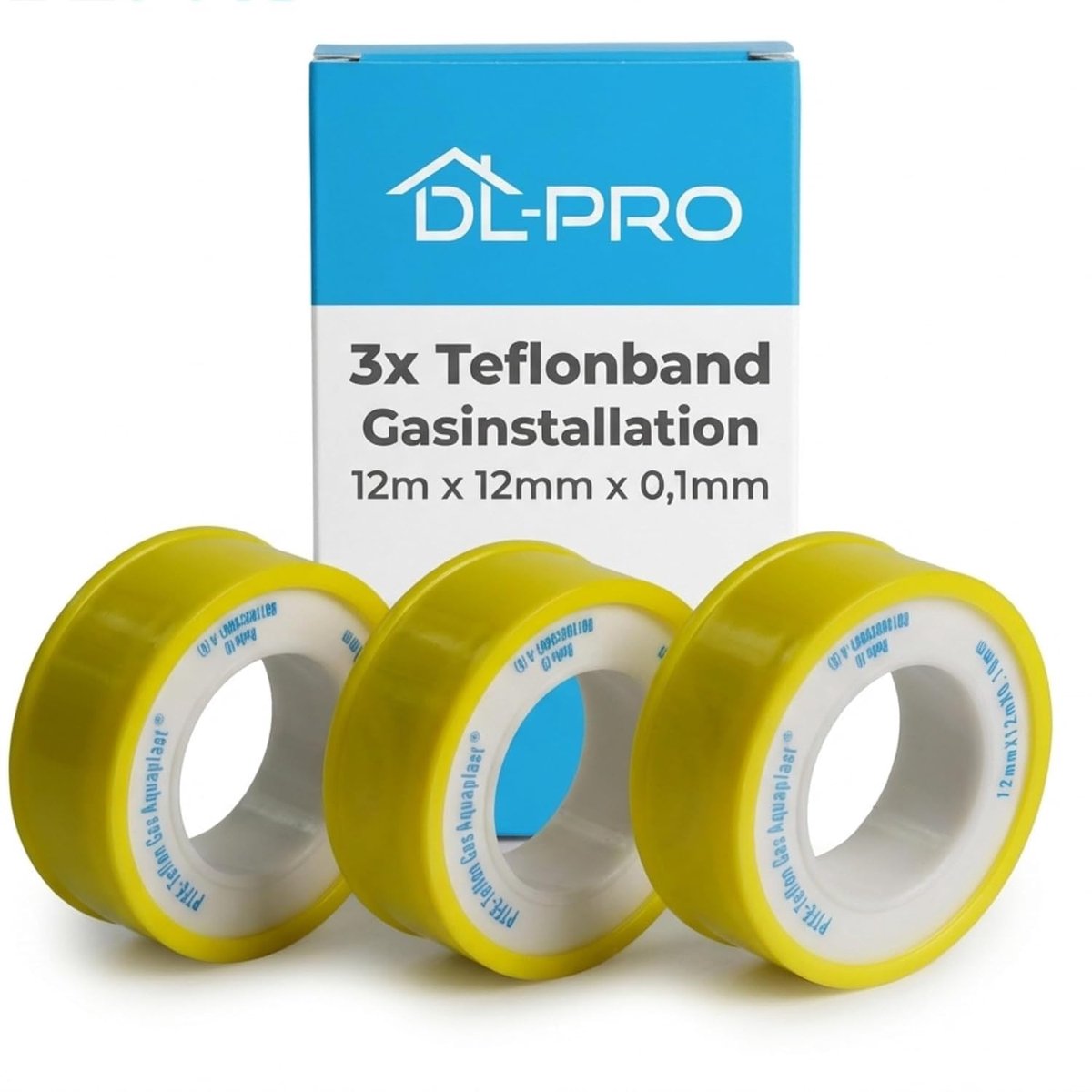 PTFE sealing tape 12 m - Teflon tape - vervangt hennep - geschikt voor sanitair - ShopVlot