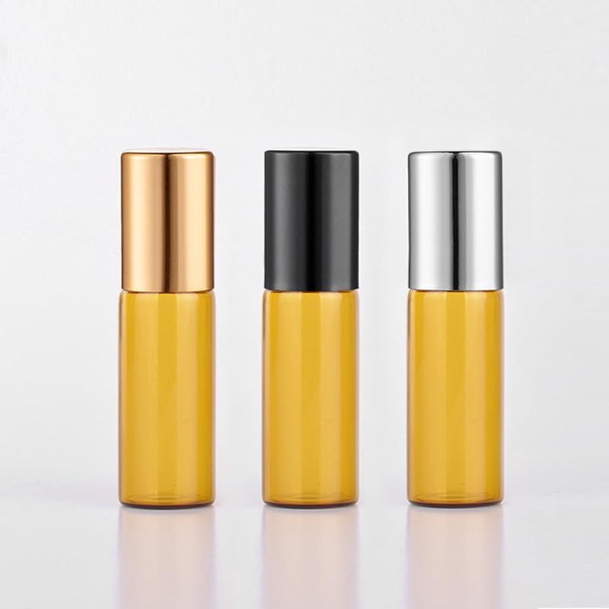 Roll on flessen 5ml - amber glas - 6 stuks - optimale lichtbescherming - ideaal voor aromatherapie - ShopVlot