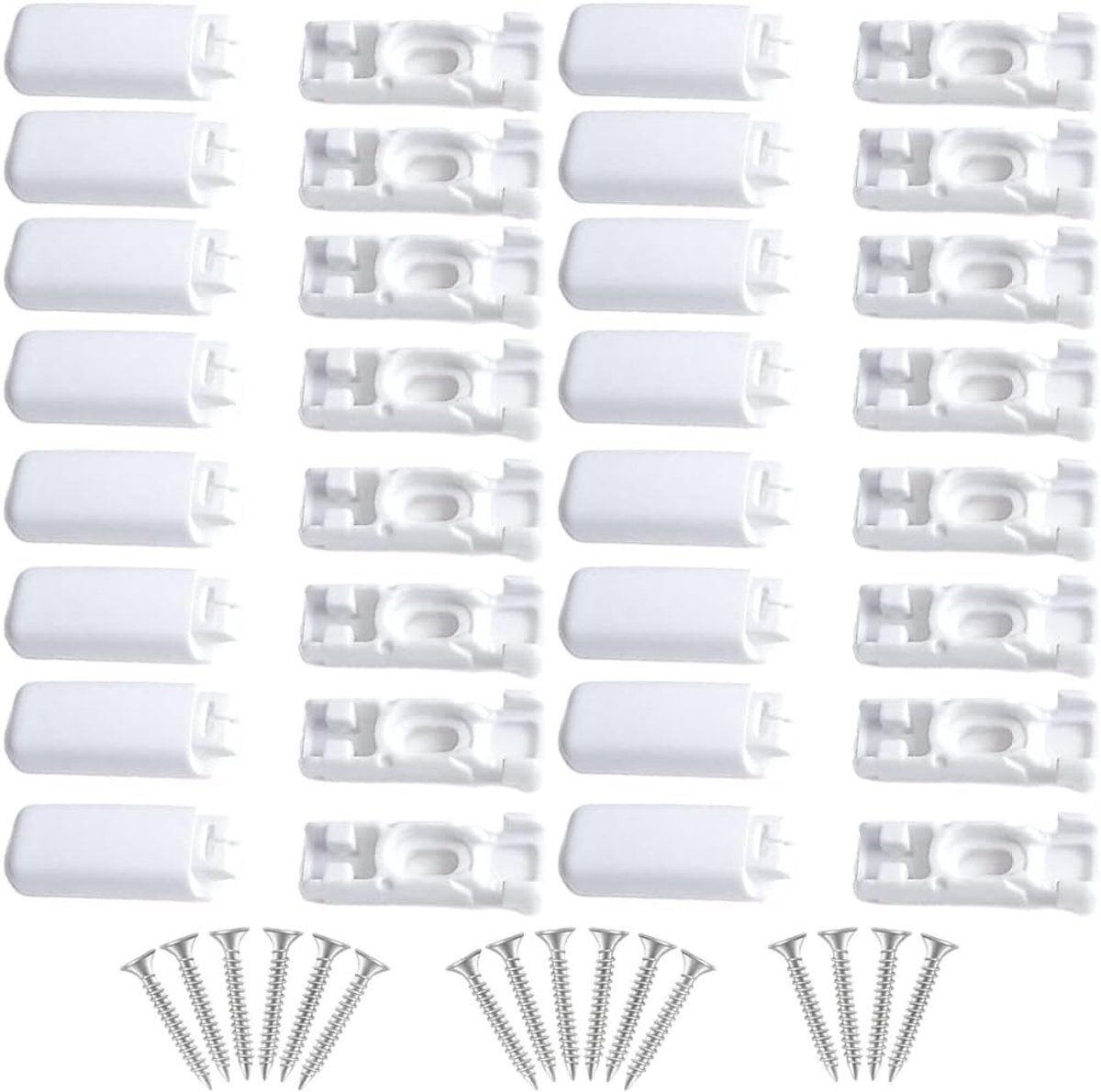 Plisseerollengestel set - 16 hoogwaardige klemmen - universele bevestiging - geschikt voor pleated blinds - ShopVlot