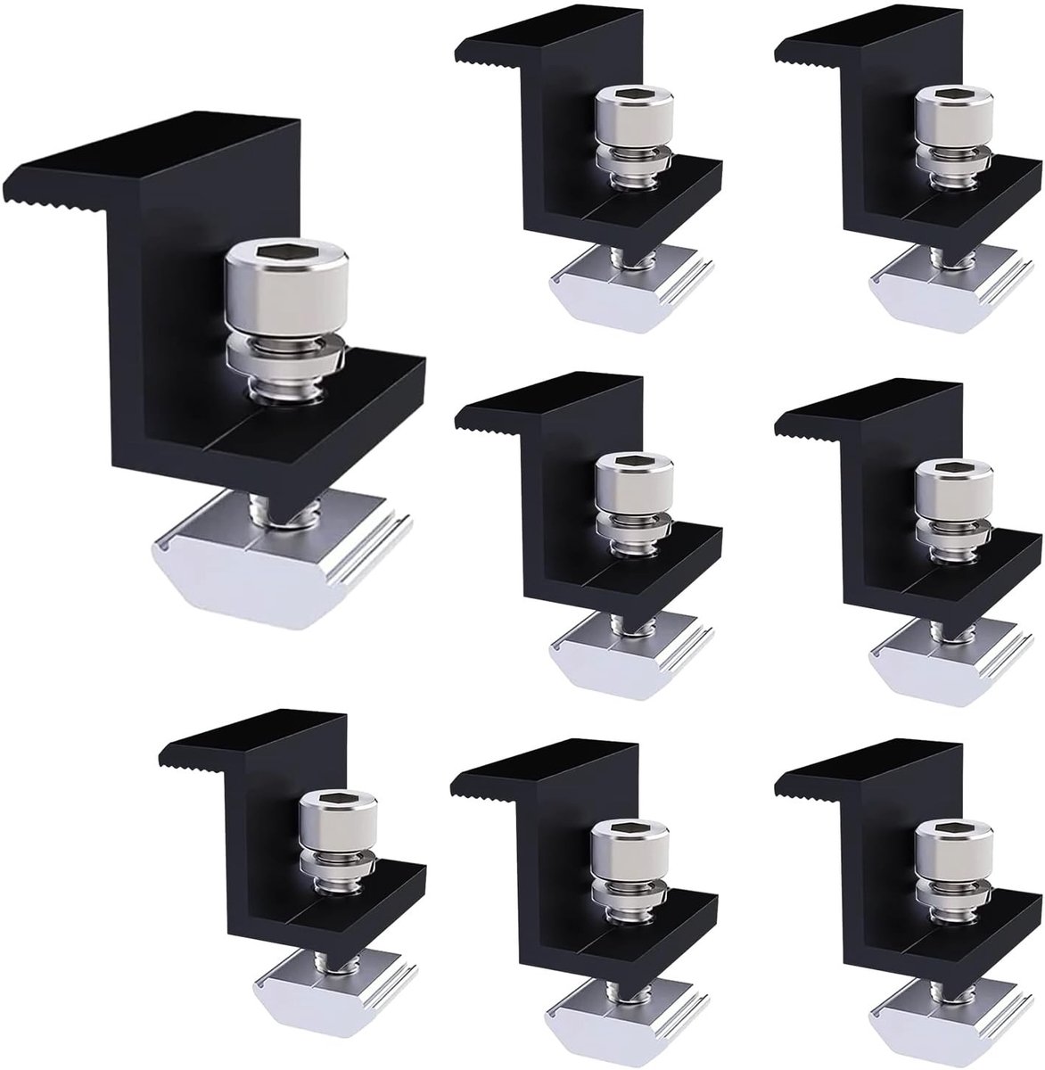 Solidchoice - 8 Stuks Verstelbare Zonnepaneel Beugels van Aluminium