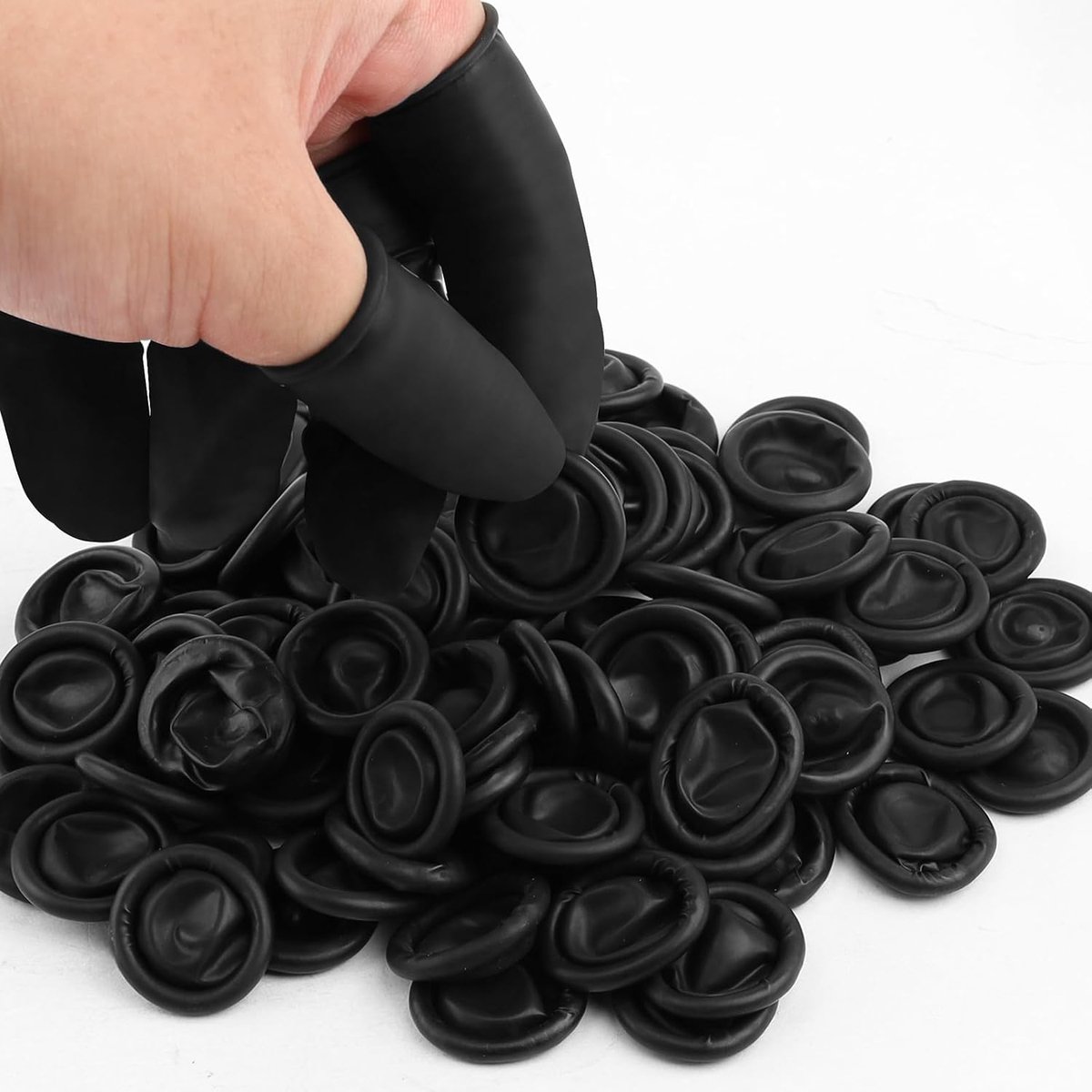 Vingerringen latex 100 stuks - antistatisch - waterdicht - bescherming bij cosmetica - ShopVlot