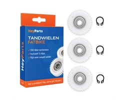 HeyParts Fatbike Tandwielen voor 250 Watt Motor - 38x12MM - 36 Tanden - 8MM lagers - Geschikt voor Ouxi V8, H9 en QMWheel V20, V30 met kleine motor